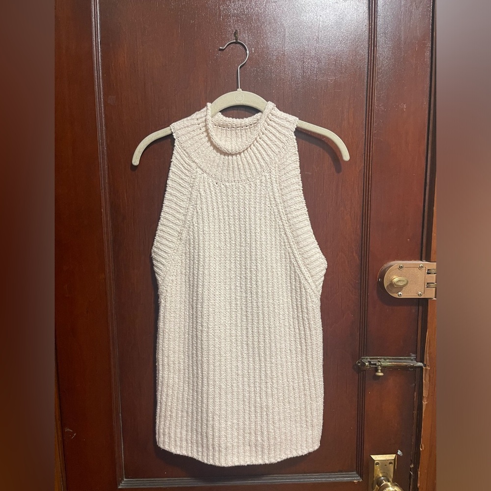NWT 🤍 Anthropologie | S | Knit Sweater Tank Cowl Neck